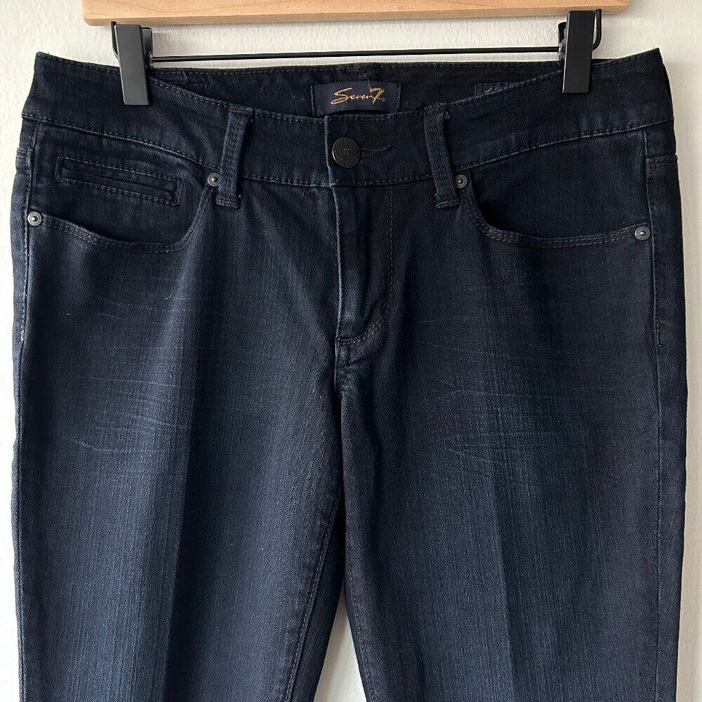 Seven7 Straight Leg Jeans Women 6 Embellished Blue Denim - Picture 2 of 9
